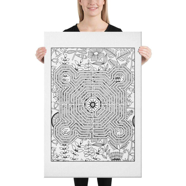 Paint a Canvas of a Spring Floral Reims Labyrinth - Color Me
