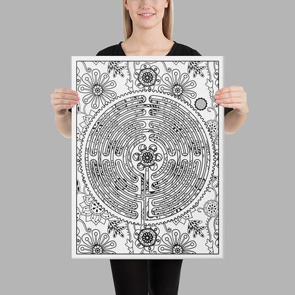 Paint a canvas of labyrinth art