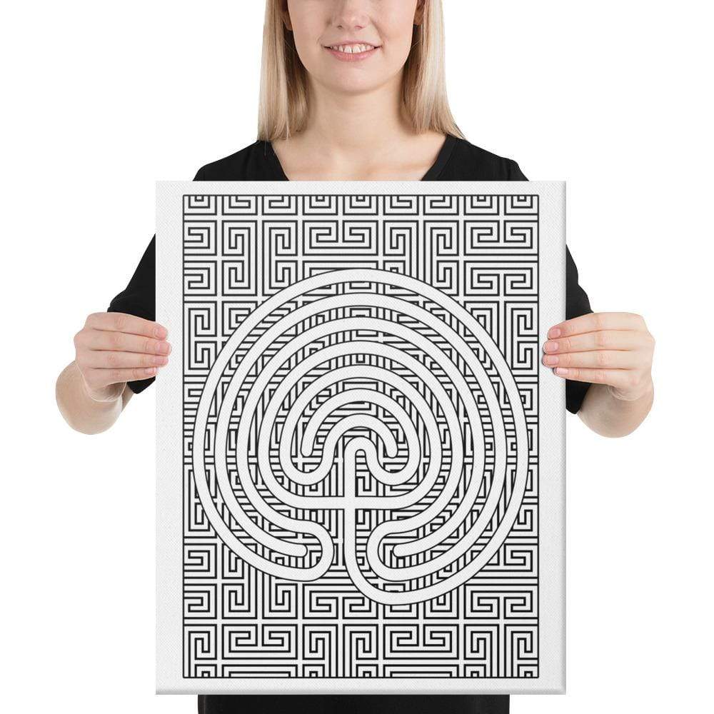 Color Me Chilled Canvas Prints 24×36 Classical Geometric Labyrinth