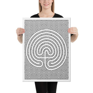 Color Me Chilled Canvas Prints 18×24 Classical Geometric Labyrinth