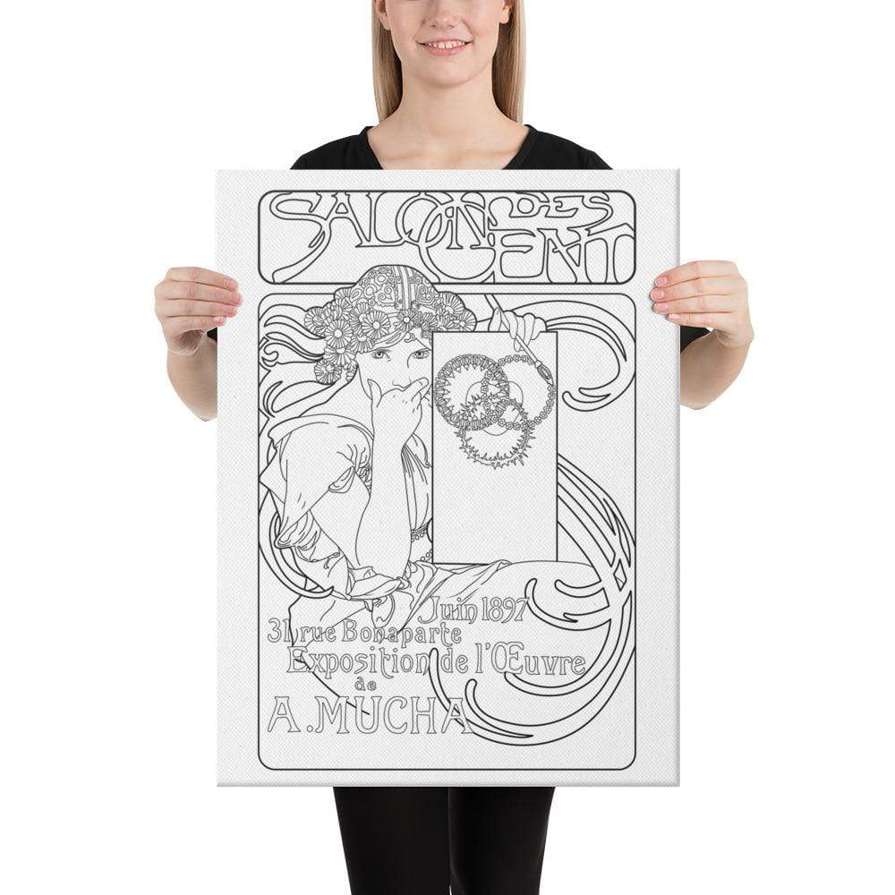 Paint a Canvas of Mucha - Salon Des Cent - Color Me Chilled