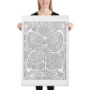Color Me Chilled Canvas Prints 24×36 Butterfly Floral Labyrinth