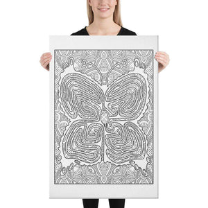 Color Me Chilled Canvas Prints 24×36 Butterfly Mandala Labyrinth