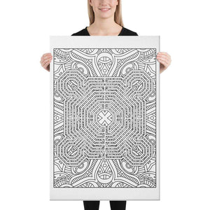 Color Me Chilled Canvas Prints 24×36 Reims Mandala Labyrinth