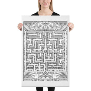 Color Me Chilled Canvas Prints 24×36 St Omer Mandala Labyrinth