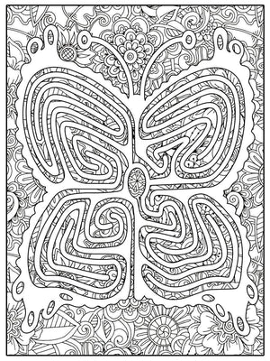 Color Me Chilled Canvas Prints Butterfly Floral Labyrinth