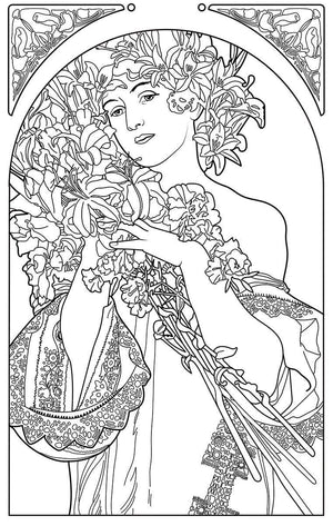 Color Me Chilled Canvas Prints Mucha - Flower
