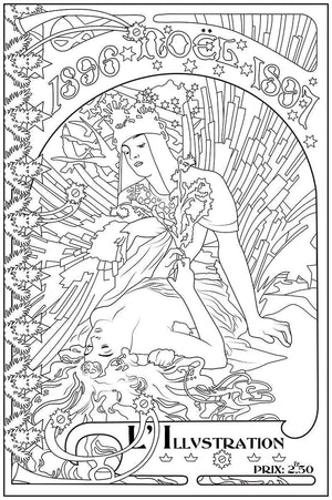 Color Me Chilled Canvas Prints Mucha - Noel