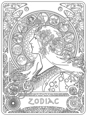 Color Me Chilled Canvas Prints Mucha - Zodiac